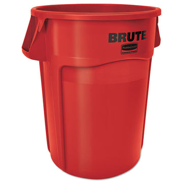 Rubbermaid® Commercial Brute Vented Trash Receptacle, Round, 44 Gal, Red freeshipping - TVN Wholesale